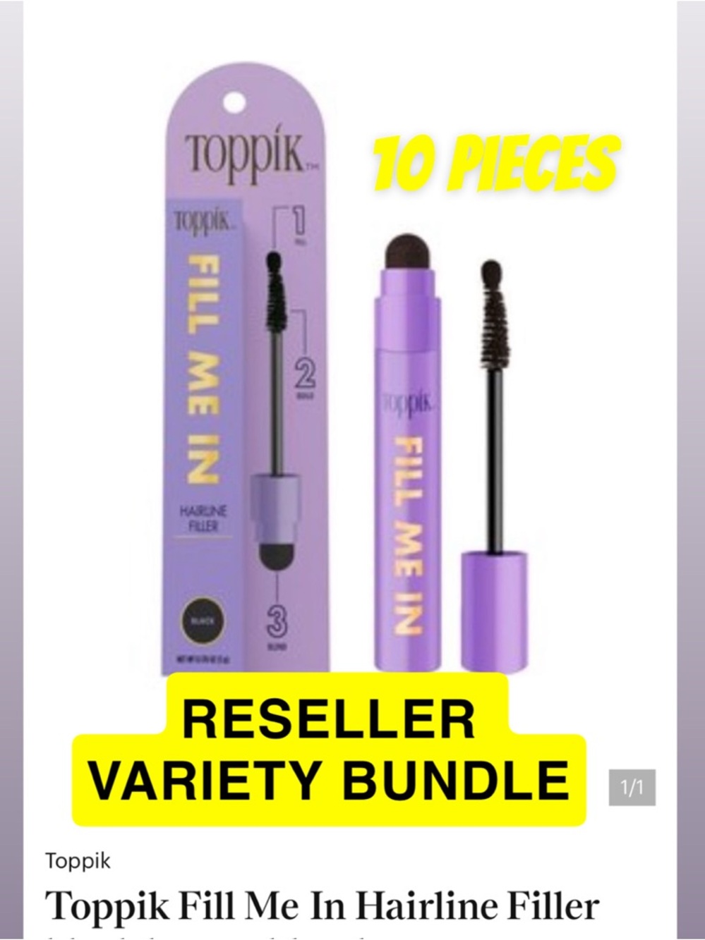 10X-Toppik Fill Me In Hairline Filler black brown blonde